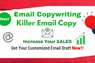 do email copywriting and write persuasive cold email sequence copy that sells