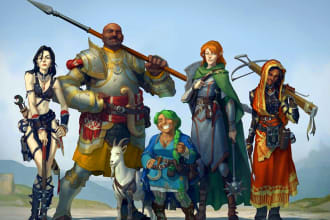 do fantasy art, dungeons and dragons character or dnd party