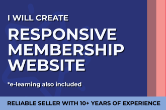 create responsive membership website
