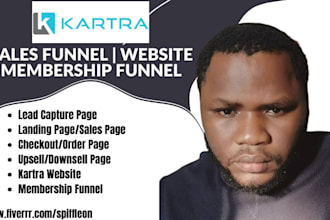 build kartra sales funnel, landing page, website or membership funnel