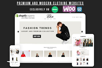 design a luxury clothing and fashion wordpress store or website
