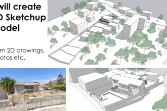 create architectural 3d sketchup model