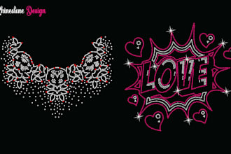 awesome rhinestone design template for you