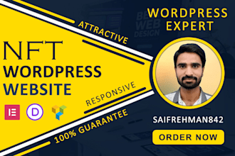 create, customize or redesign nft wordpress website