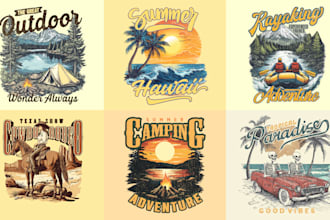 do vintage typography graphic design for sticker