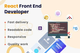 develop responsive website using javascript and reactjs