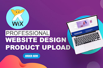 create wix website design or redesign wix upload products