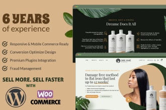 build or design wordpress ecommerce store for your skins care product