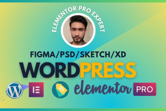 convert figma to elementor, psd, xd, sketch to elementor with elementor expert