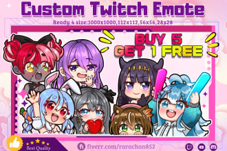 create custom twitch emotes and sub badge for your stream