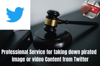 remove pirated or infringing image or video from twitter under dmca