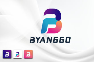 do gradient font logo design for your company
