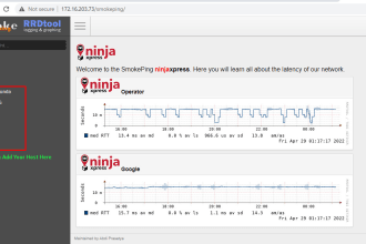 do setup installasion network latency monitoring with smokeping on remote