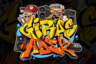 draw graffiti font, logo, hip hop, or merchandise