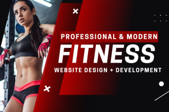 design fitness, gym, yoga, coach, or trainer website design