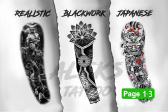 create custom tattoo design, tattoo sleeve