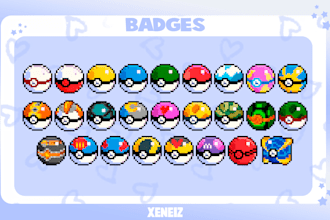 send you this premade pokémon twitch badges