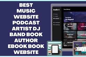 design music website podcast artist dj band book author ebook book website