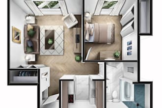 draw 3d sketch layout floor plan