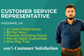 be customer service representative, live chat, email support