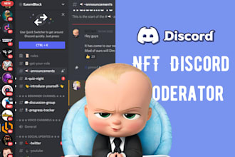 be your nft discord community moderator, keep your discord group active