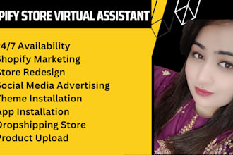 be your shopify virtual assistant, shopify manager