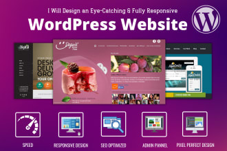 design modern wordpress website and responsive web blog site