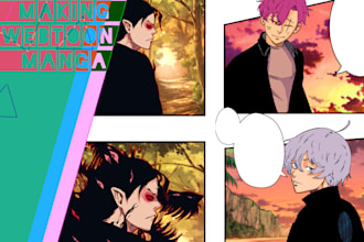 draw webtoon or manhwa for you