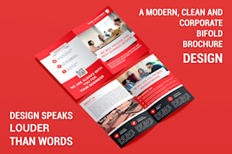 create a professional bifold brochure or trifold brochure