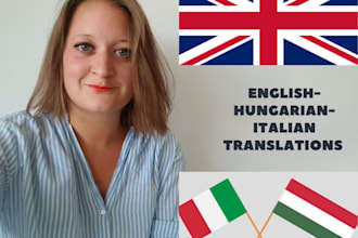 translate from english to italian or hungarian