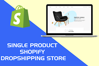 build single product  shopify dropshipping store