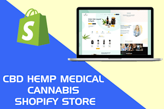 design cbd hemp medical cannabis shopify store