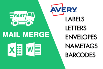 do urgent mail merge or excel data merge for avery labels letters envelopes