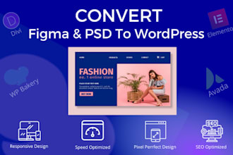 convert figma, PSD to wordpress webiste
