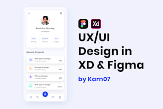 Top 5! do mobile app ux ui design in adobe xd ,figma