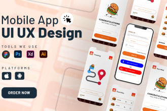 create mobile app UI UX design