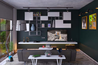 design and render 3d interior for your house or office