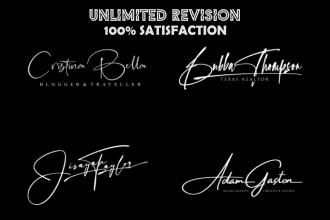 design unique photography and branding signature logo