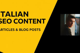 write SEO articles and blog posts in italian