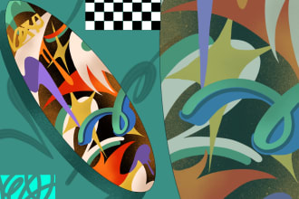 create graffiti logo or graffiti chatacter illustration
