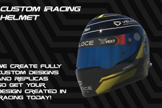 design a custom iracing helmet and driver suit