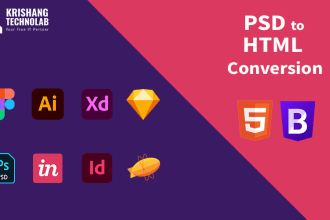 design redesign PSD to HTML, xd to HTML, figma to HTML, pdf to HTML css