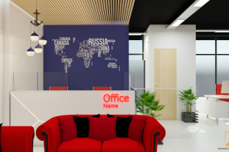 create office interior design and commercial interior space