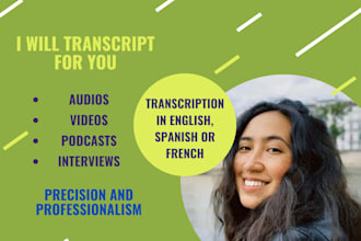 transcript for you in english, spanish or french