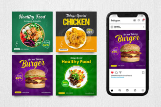 design food poster or food banner social media post ads