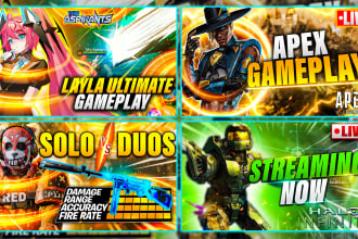 do gaming thumbnail like mobile legends, apex legends