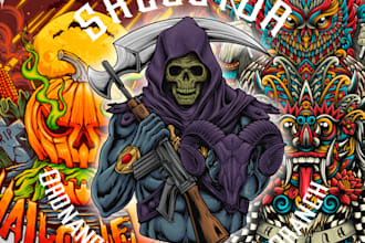create custom illustration designs for your merch