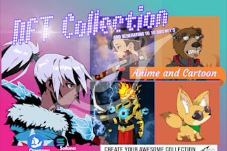Top 5!  create nft character in anime style for your collection