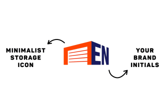 put your brand initials next to this minimalist storage logo
