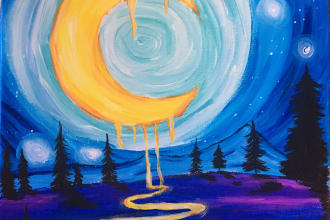 recreate any painting with acrylic on canvas